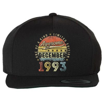 29th Birthday Gift Awesome Since December 1993 29 Year Old Wool Snapback Cap