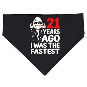 21st Birthday Gag dress 21 Years Ago I Was The Fastest Funny USA-Made Doggie Bandana