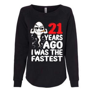 21st Birthday Gag dress 21 Years Ago I Was The Fastest Funny Womens California Wash Sweatshirt