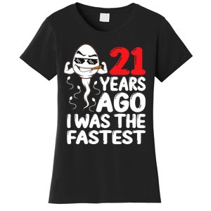 21st Birthday Gag dress 21 Years Ago I Was The Fastest Funny Women's T-Shirt