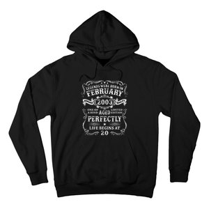 20th Birthday Gift Legends Born In February 2003 20 Year Old Cute Hoodie