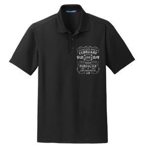 20th Birthday Gift Legends Born In February 2003 20 Year Old Cute Dry Zone Grid Polo