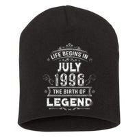 27th Birthday Gifts Vintage July 1996 27 Years Old Short Acrylic Beanie