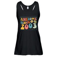 20th Birthday Gifts Awesome Since 2003 20 Years Old Groovy Ladies Essential Flowy Tank