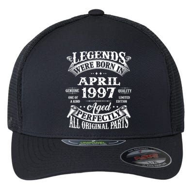 26th Birthday Gift Legends Born In April 1997 26 Years Old Flexfit Unipanel Trucker Cap