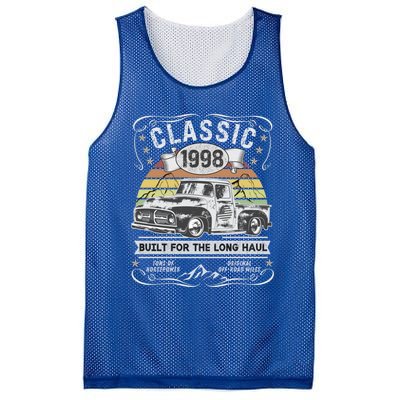 25th Birthday Gift Pickup Truck Born 1998 Cute Gift Mesh Reversible Basketball Jersey Tank