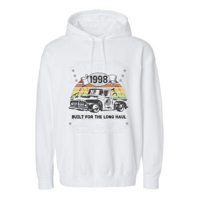 25th Birthday Gift Pickup Truck Born 1998 Cute Gift Garment-Dyed Fleece Hoodie