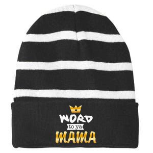 2nd Birthday Hip Hop Word To Your Mama Two Legit To Quit Striped Beanie with Solid Band