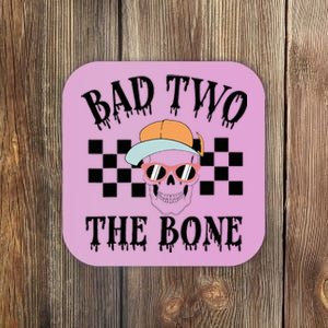 2nd Birthday Halloween Skeleton Boy Bad Two The Bone Coaster