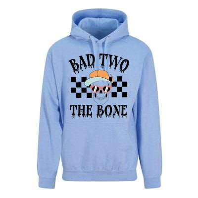 2nd Birthday Halloween Skeleton Boy Bad Two The Bone Unisex Surf Hoodie