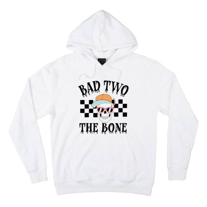 2nd Birthday Halloween Skeleton Boy Bad Two The Bone Hoodie