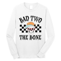 2nd Birthday Halloween Skeleton Boy Bad Two The Bone Long Sleeve Shirt