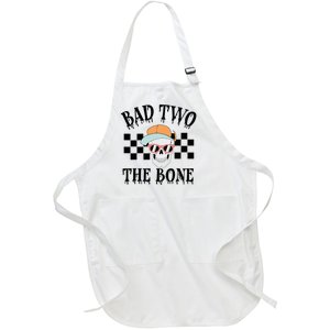 2nd Birthday Halloween Skeleton Boy Bad Two The Bone Full-Length Apron With Pockets