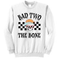 2nd Birthday Halloween Skeleton Boy Bad Two The Bone Sweatshirt