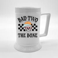 2nd Birthday Halloween Skeleton Boy Bad Two The Bone Beer Stein