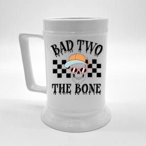 2nd Birthday Halloween Skeleton Boy Bad Two The Bone Beer Stein