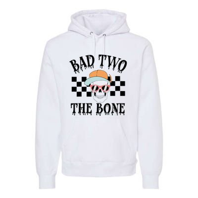 2nd Birthday Halloween Skeleton Boy Bad Two The Bone Premium Hoodie