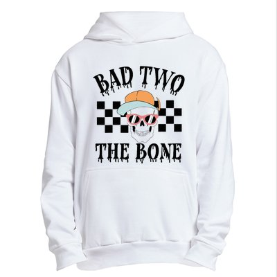 2nd Birthday Halloween Skeleton Boy Bad Two The Bone Urban Pullover Hoodie