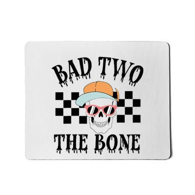 2nd Birthday Halloween Skeleton Boy Bad Two The Bone Mousepad