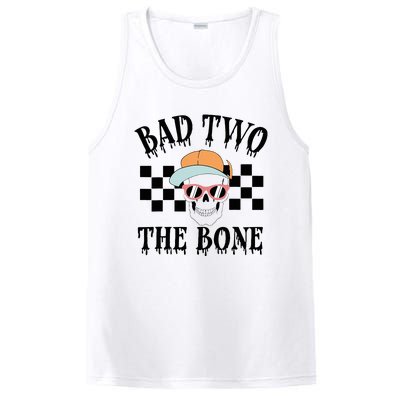 2nd Birthday Halloween Skeleton Boy Bad Two The Bone PosiCharge Competitor Tank