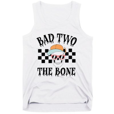 2nd Birthday Halloween Skeleton Boy Bad Two The Bone Tank Top