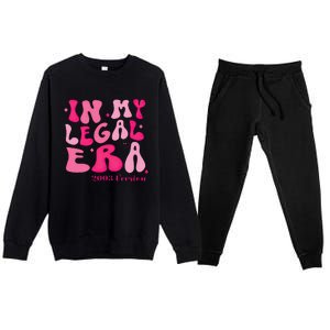 21st Birthday In My Legal Era Turning 21 Birthday Party Premium Crewneck Sweatsuit Set