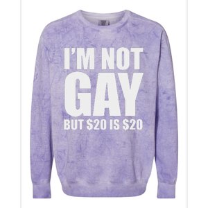 20 Bucks Is 20$ Humorous Bargain Funny Lgbt Colorblast Crewneck Sweatshirt