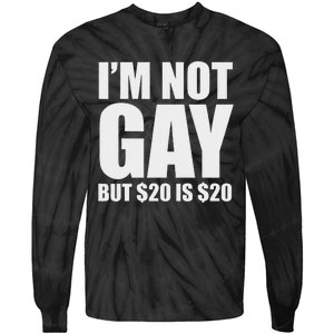 20 Bucks Is 20$ Humorous Bargain Funny Lgbt Tie-Dye Long Sleeve Shirt