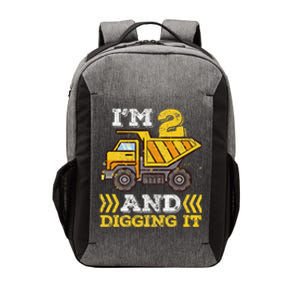 2nd Birthday I'm 2 And Digging It Truck Vector Backpack