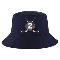 2nd Birthday Ice Hockey 2 Years Old Themed Birthday Party Cool Comfort Performance Bucket Hat