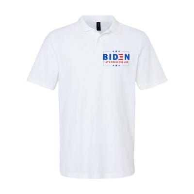 2024 Biden LetS Finish The Job Joe Save Democracy America Softstyle Adult Sport Polo