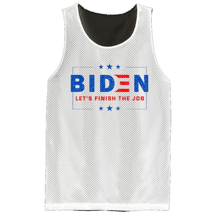 2024 Biden LetS Finish The Job Joe Save Democracy America Mesh Reversible Basketball Jersey Tank