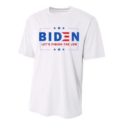 2024 Biden LetS Finish The Job Joe Save Democracy America Performance Sprint T-Shirt