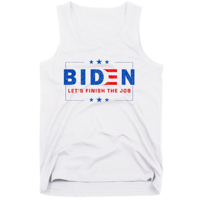 2024 Biden LetS Finish The Job Joe Save Democracy America Tank Top