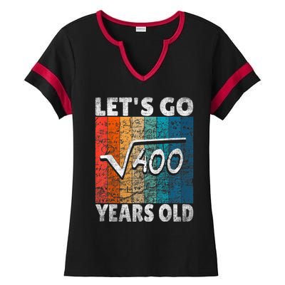 20th Birthday let's go root from 400 = 20 years Ladies Halftime Notch Neck Tee