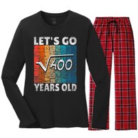 20th Birthday let's go root from 400 = 20 years Women's Long Sleeve Flannel Pajama Set 