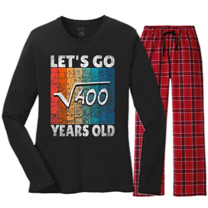 20th Birthday let's go root from 400 = 20 years Women's Long Sleeve Flannel Pajama Set 