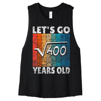 20th Birthday let's go root from 400 = 20 years Women's Racerback Cropped Tank