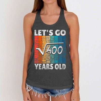 20th Birthday let's go root from 400 = 20 years Women's Knotted Racerback Tank