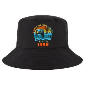 24Th Birthday Level 24 Man 1998 Gaming Cool Comfort Performance Bucket Hat