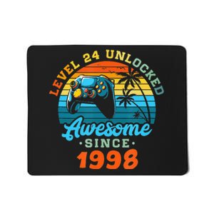 24Th Birthday Level 24 Man 1998 Gaming Mousepad