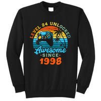 24Th Birthday Level 24 Man 1998 Gaming Tall Sweatshirt