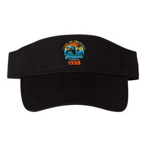 24Th Birthday Level 24 Man 1998 Gaming Valucap Bio-Washed Visor