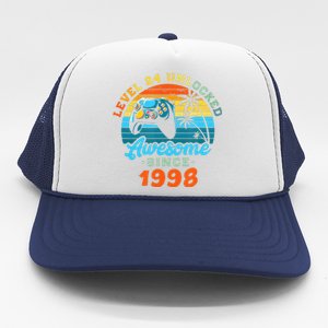 24Th Birthday Level 24 Man 1998 Gaming Trucker Hat