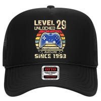 29Th Birthday Level 29 Unlocked High Crown Mesh Back Trucker Hat