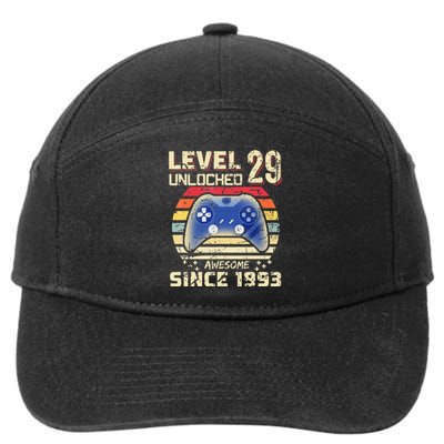 29Th Birthday Level 29 Unlocked 7-Panel Snapback Hat