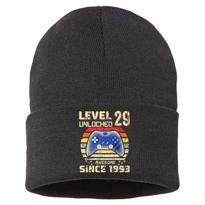 29Th Birthday Level 29 Unlocked Sustainable Knit Beanie