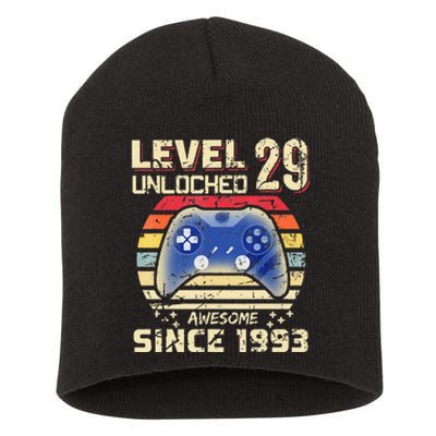 29Th Birthday Level 29 Unlocked Short Acrylic Beanie