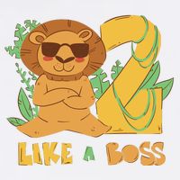 2nd Birthday Like A Boss Lion Cute Gift Sweatshirt