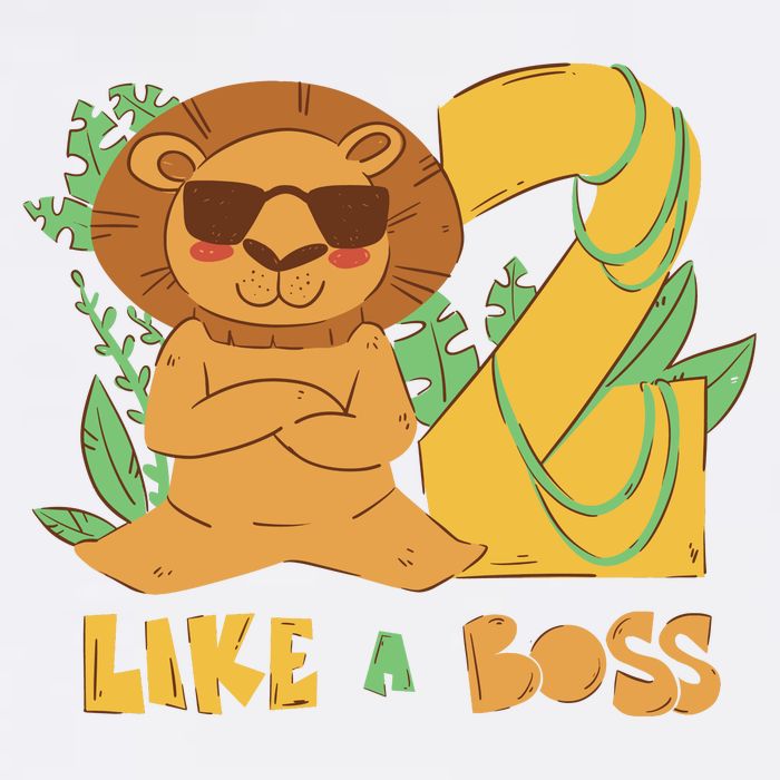 2nd Birthday Like A Boss Lion Cute Gift Sweatshirt